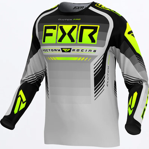 FXR Clutch Pro MX Jersey - Grey/Hi Vis